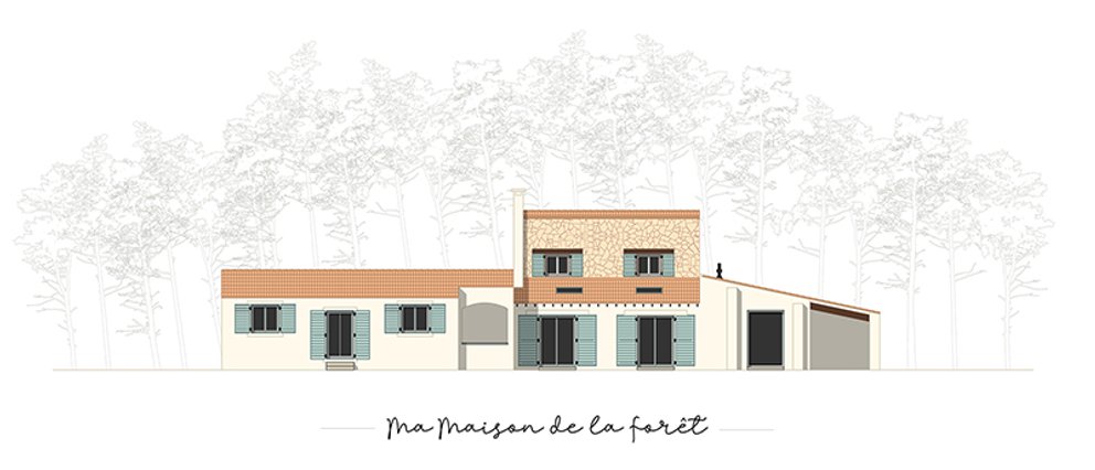 dessin maison provençale